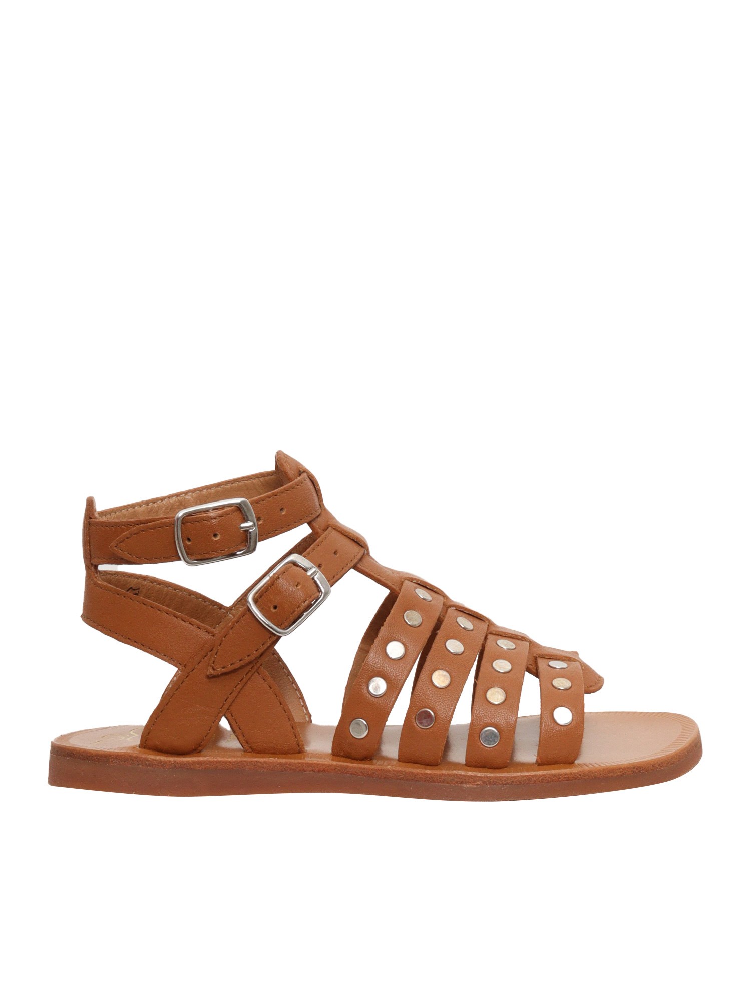 Pom D'api Slave Sandals With Studs In Beige