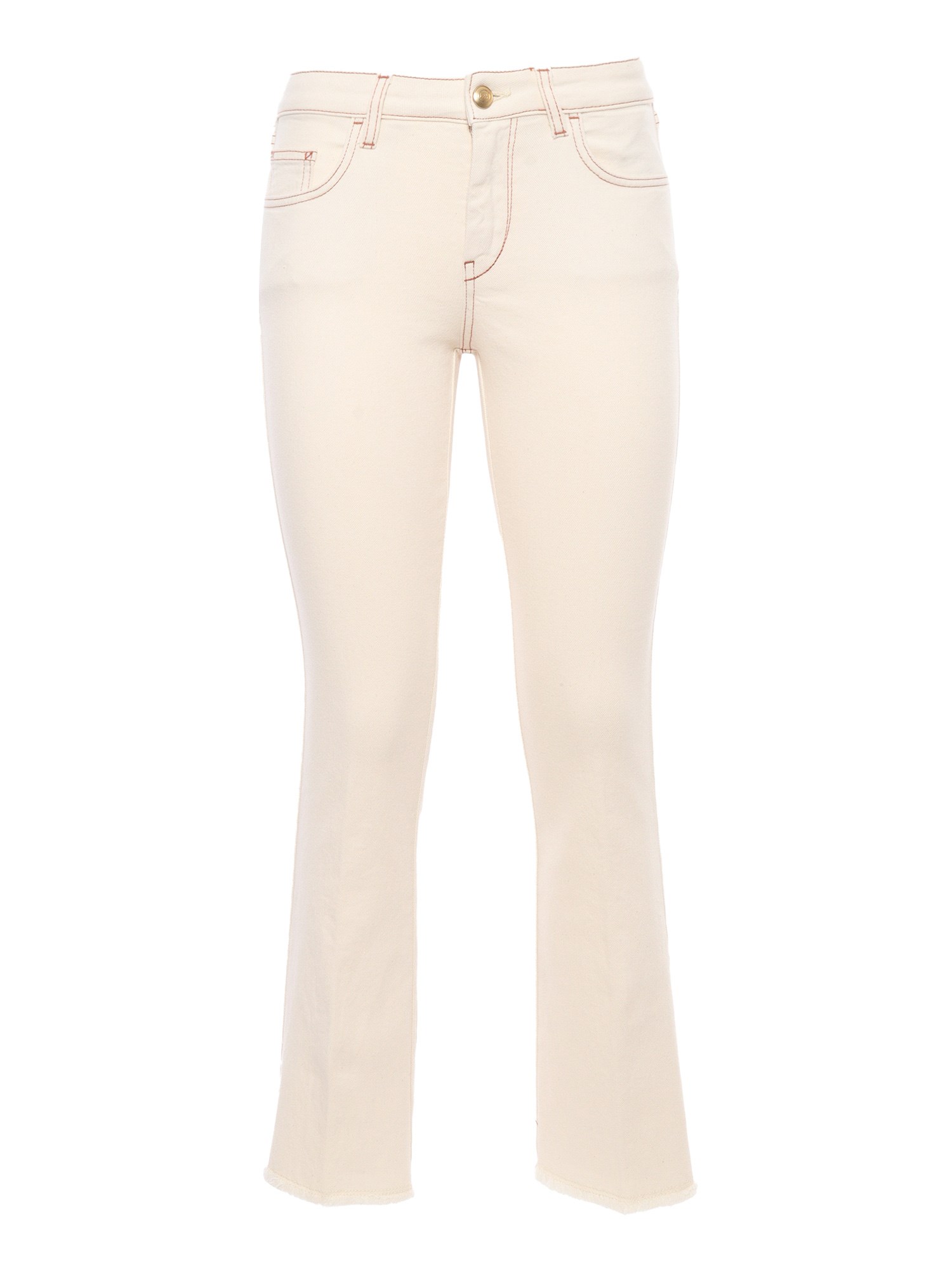 Shop Fay Cream-colored Jeans In Beige