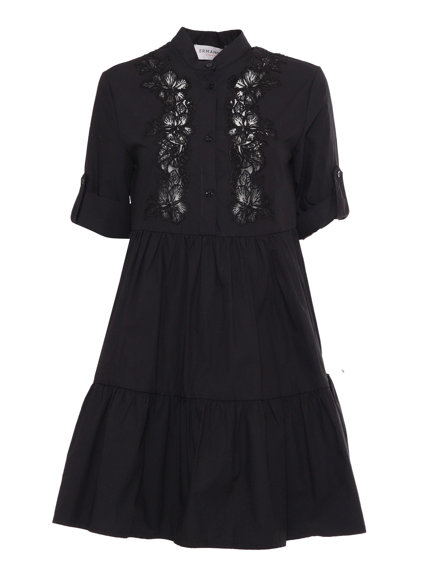 Ermanno Firenze Dress With Application In Black