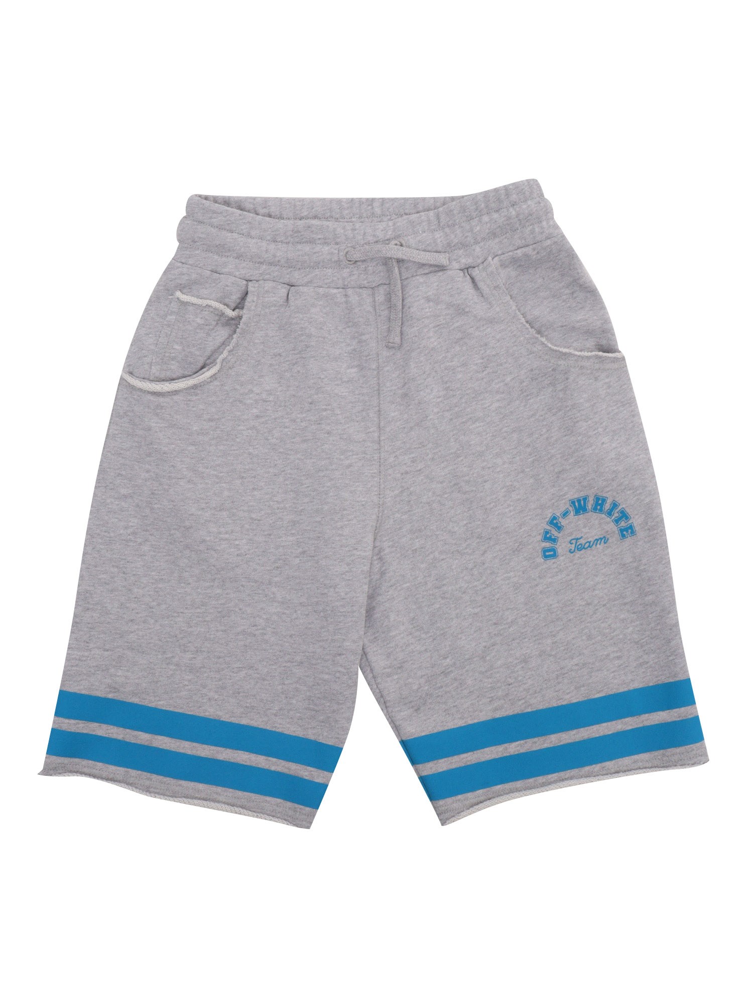 Shop Off-white Sporty Gray Bermuda Shorts