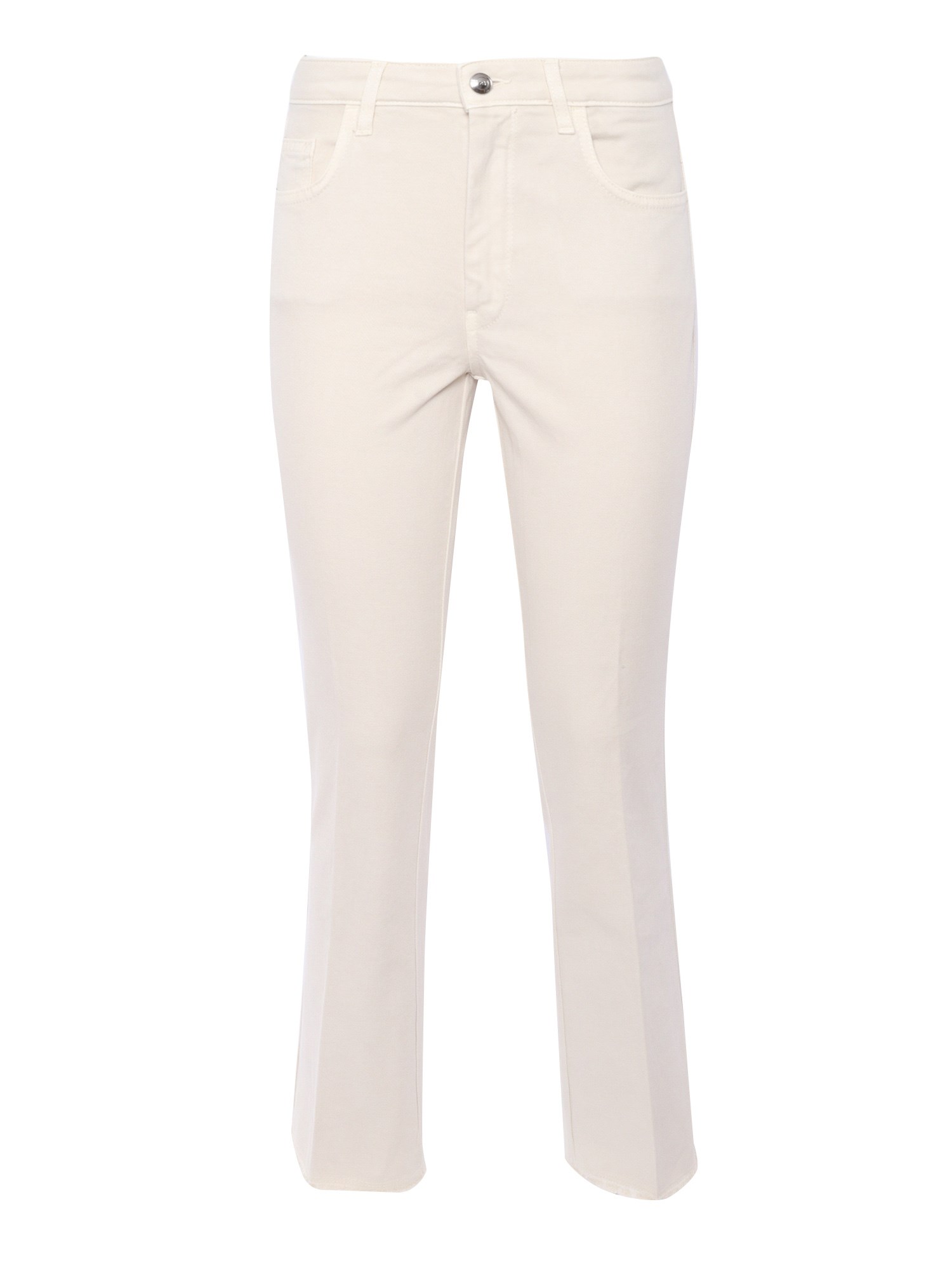 Shop Fay Cream Colored Trousers In White