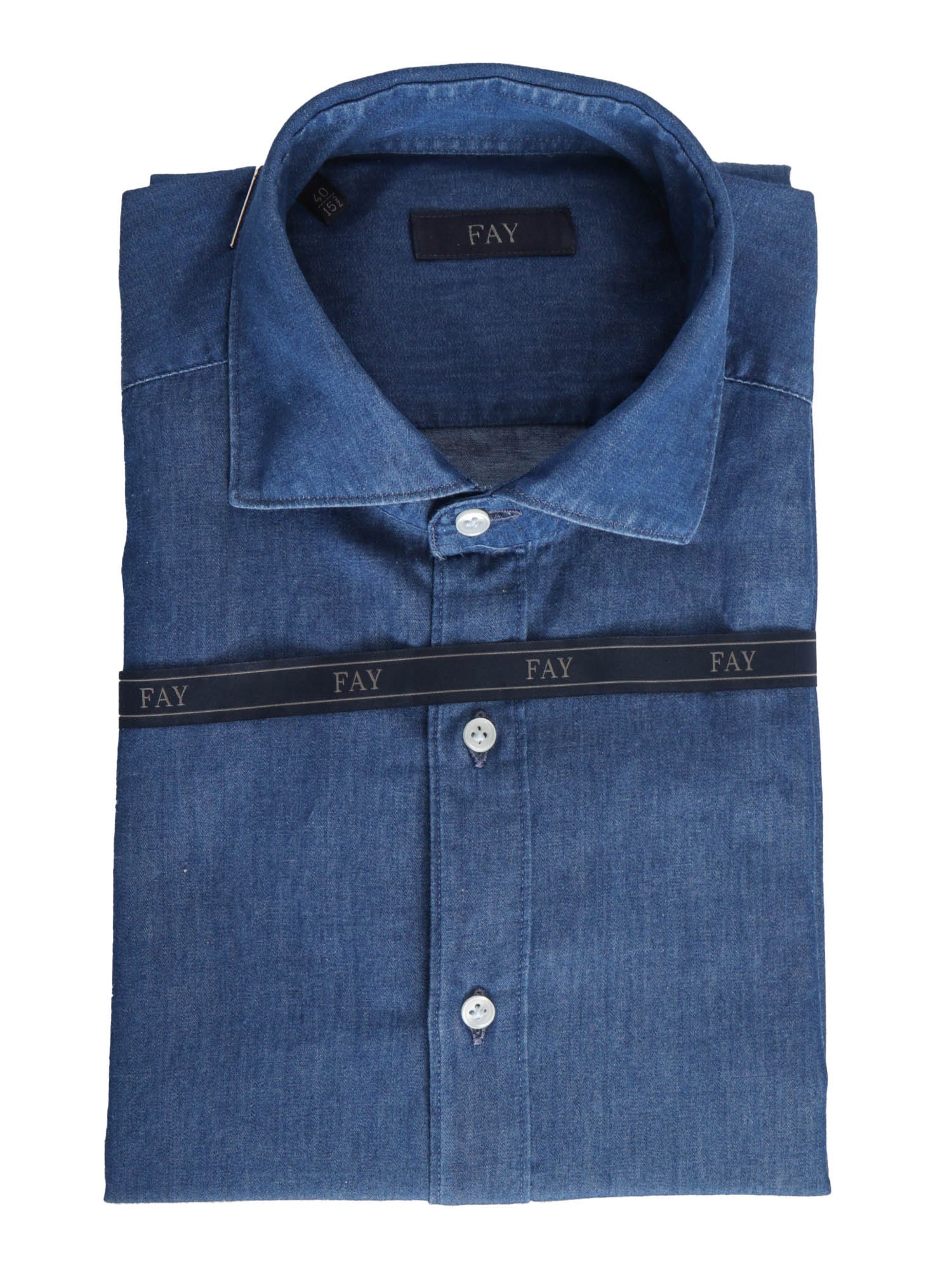 Shop Fay Blu Shirt In Light Blue