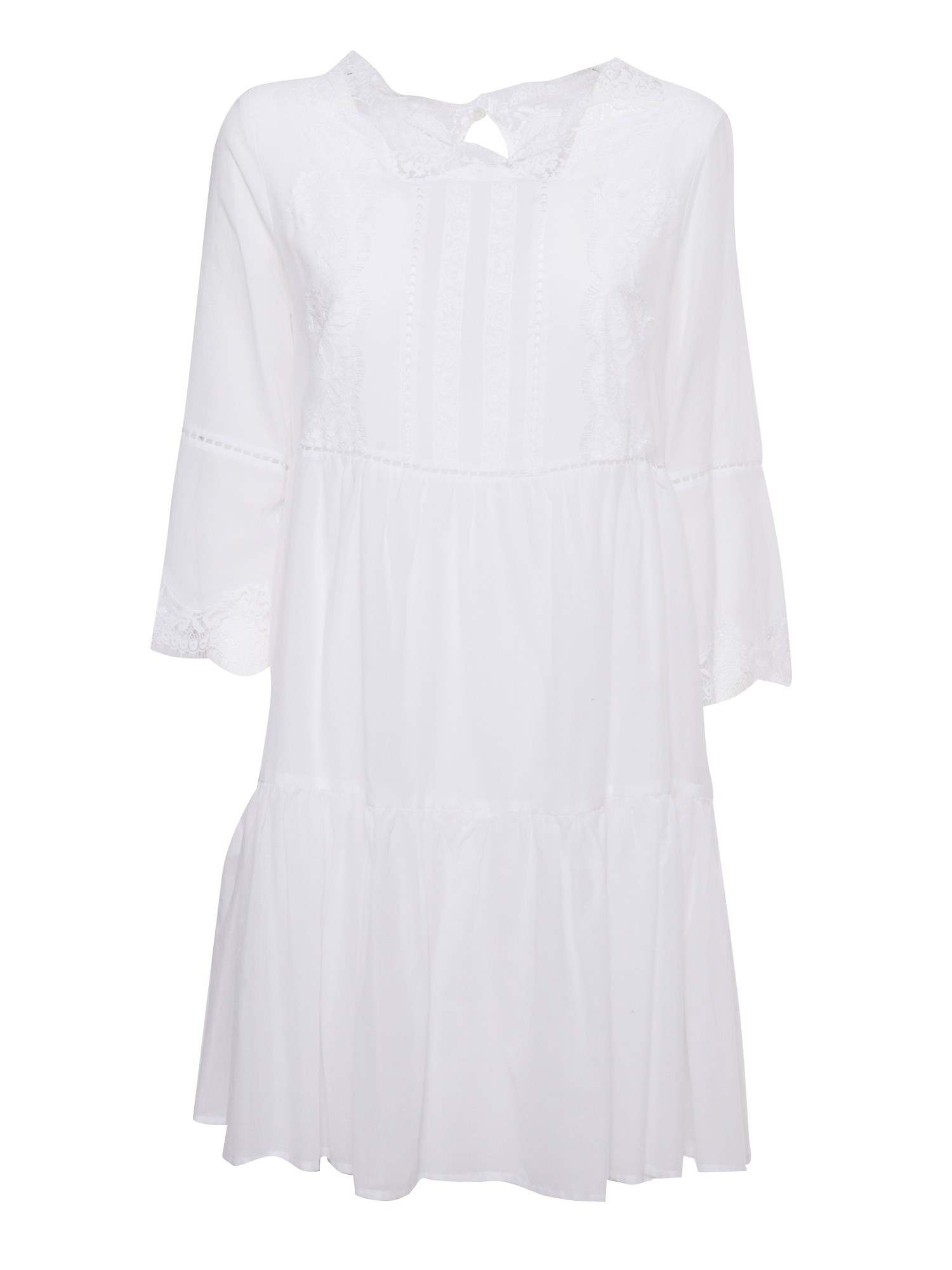 Ermanno Firenze White Cotton Dress
