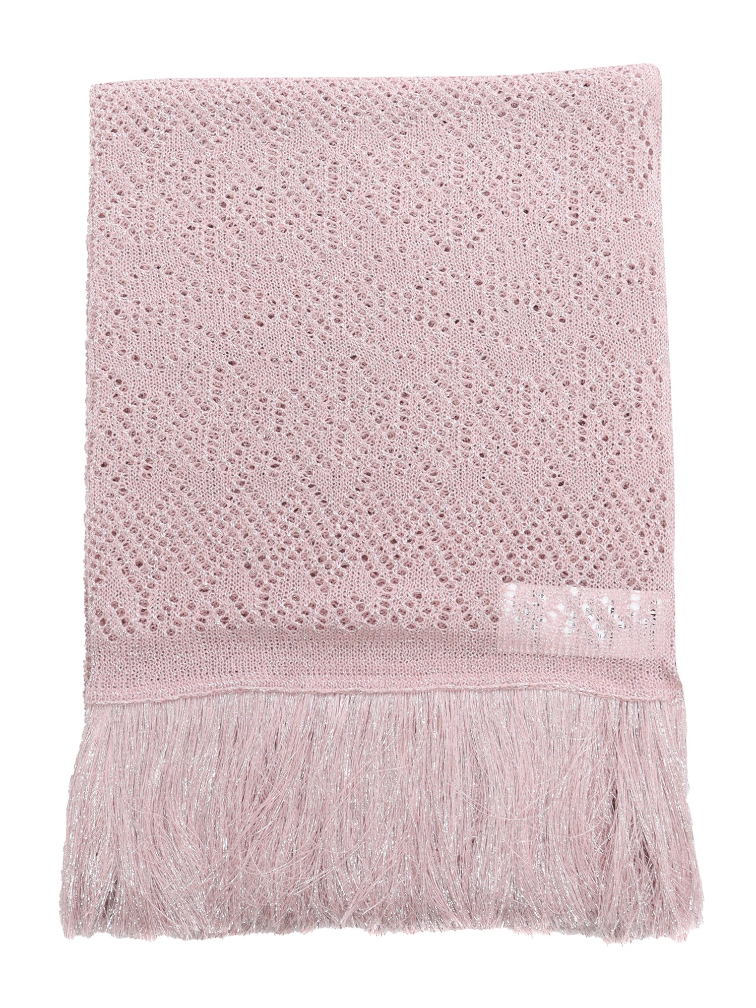 Ermanno Firenze Pink Scarf In White