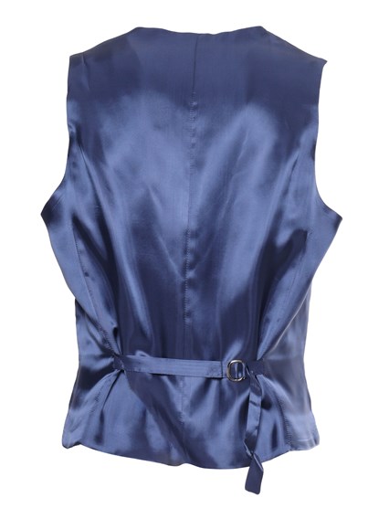 LUIGI BIANCHI Bright blue single-breasted vest