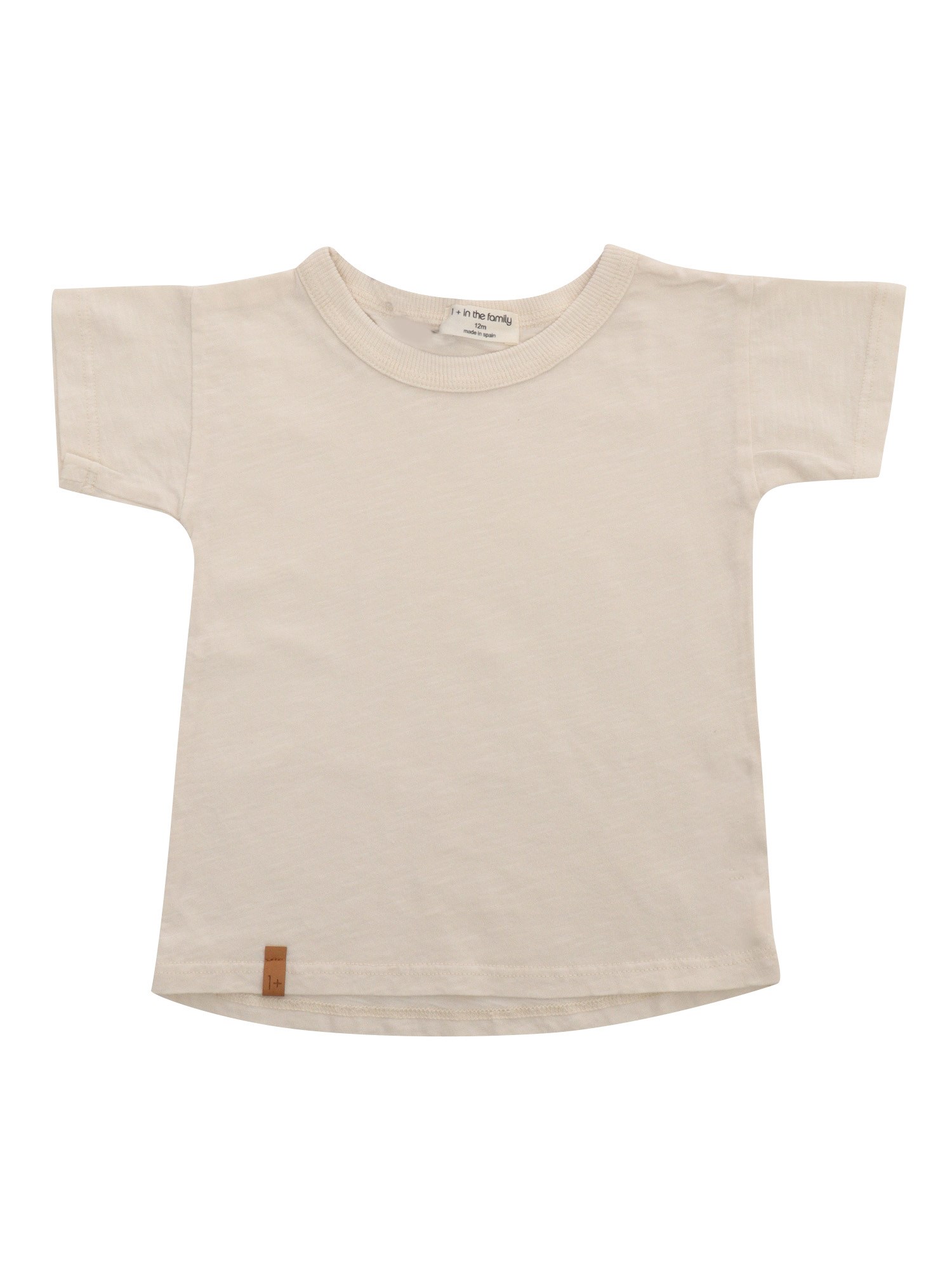 One More In The Family Beige T-shirt In White