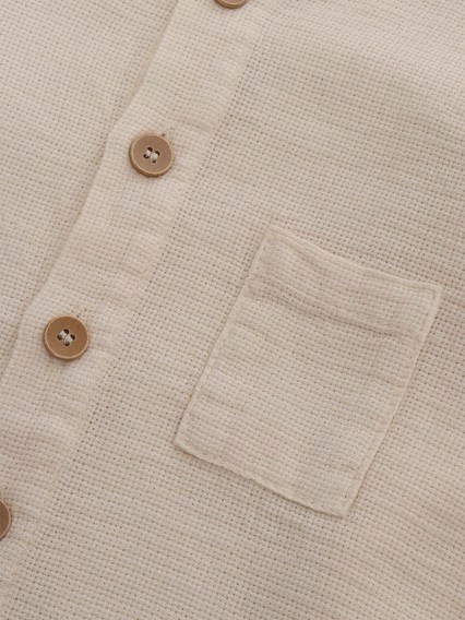 One More In The Family Beige shirt