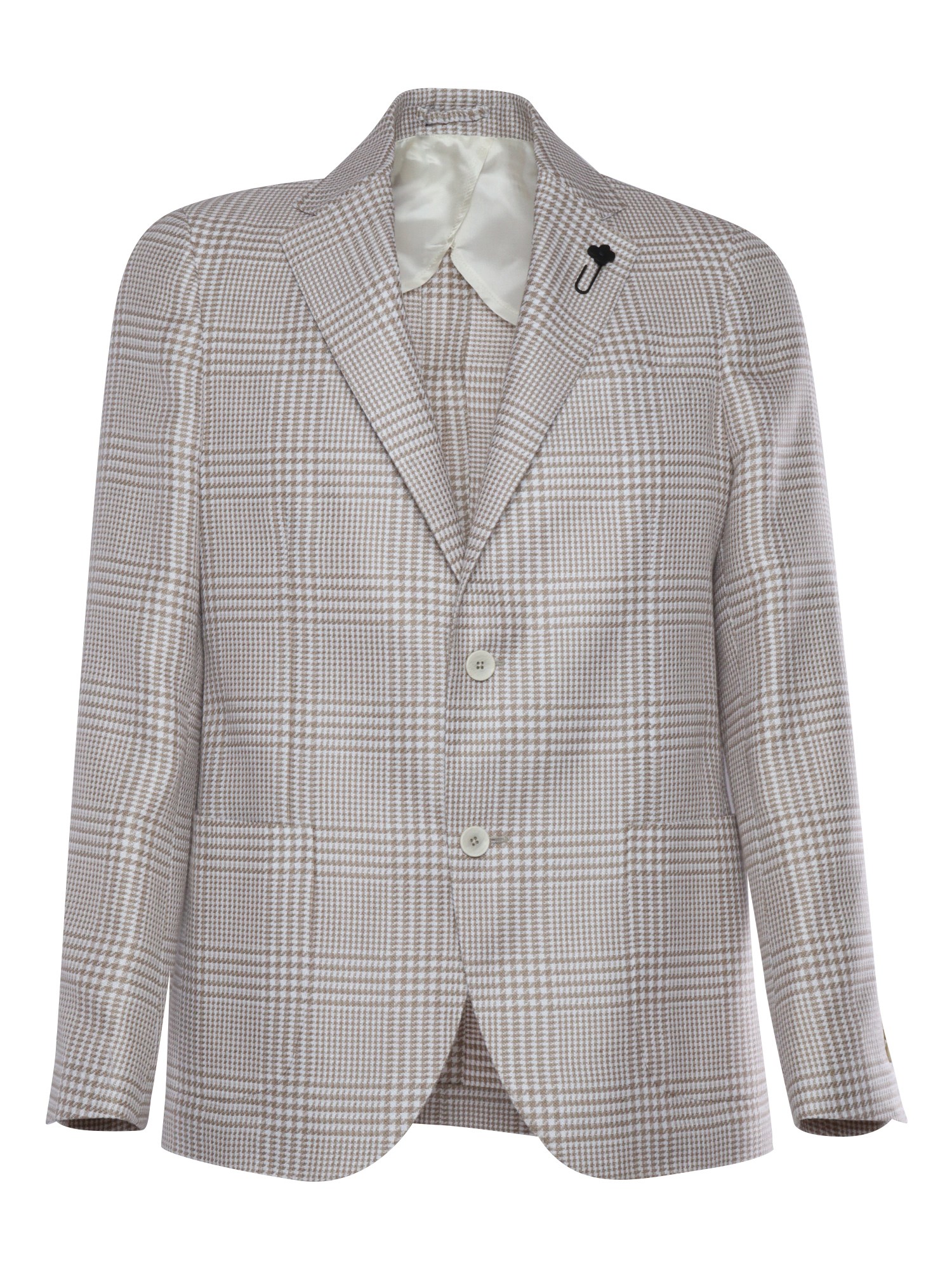 Lardini Checked Single-breasted Tailored Blazer In Multi