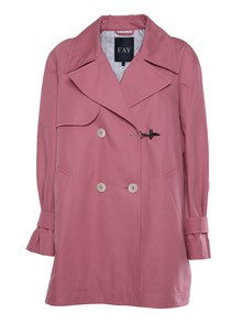 Fay Magenta double-breasted parka