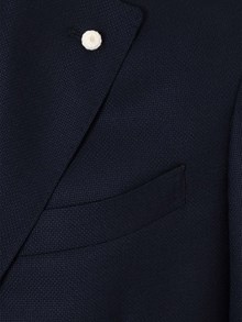LUIGI BIANCHI Blue single-breasted blazer