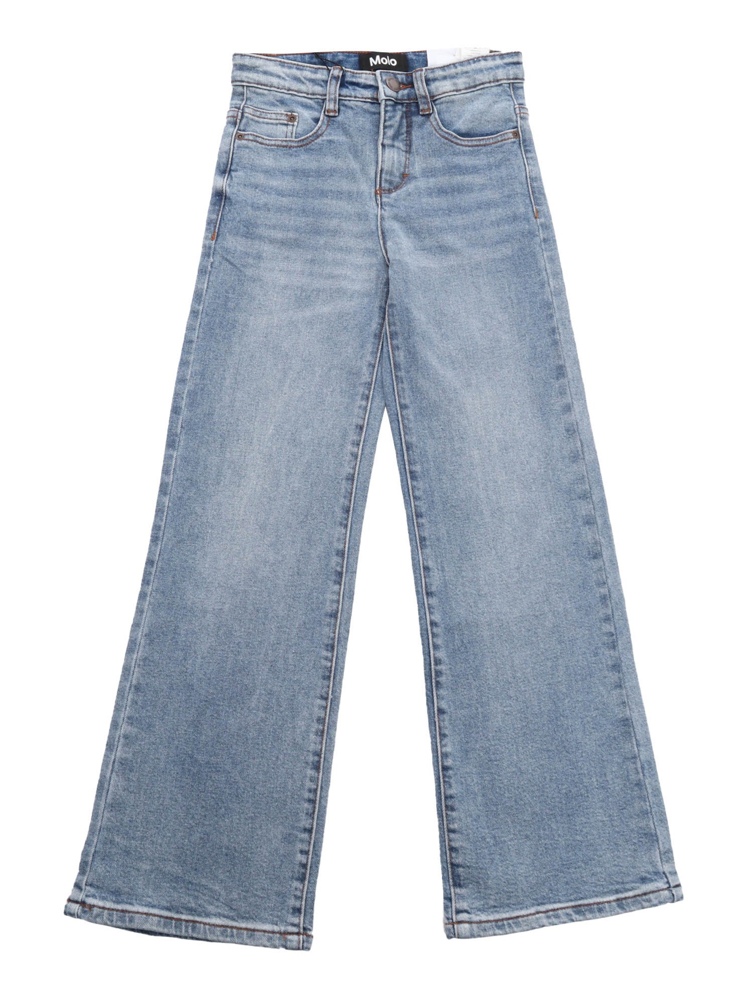 Shop Molo Woven Flared Jeans In Blue