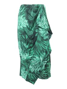 Ermanno Firenze Foresta green sarong skirt