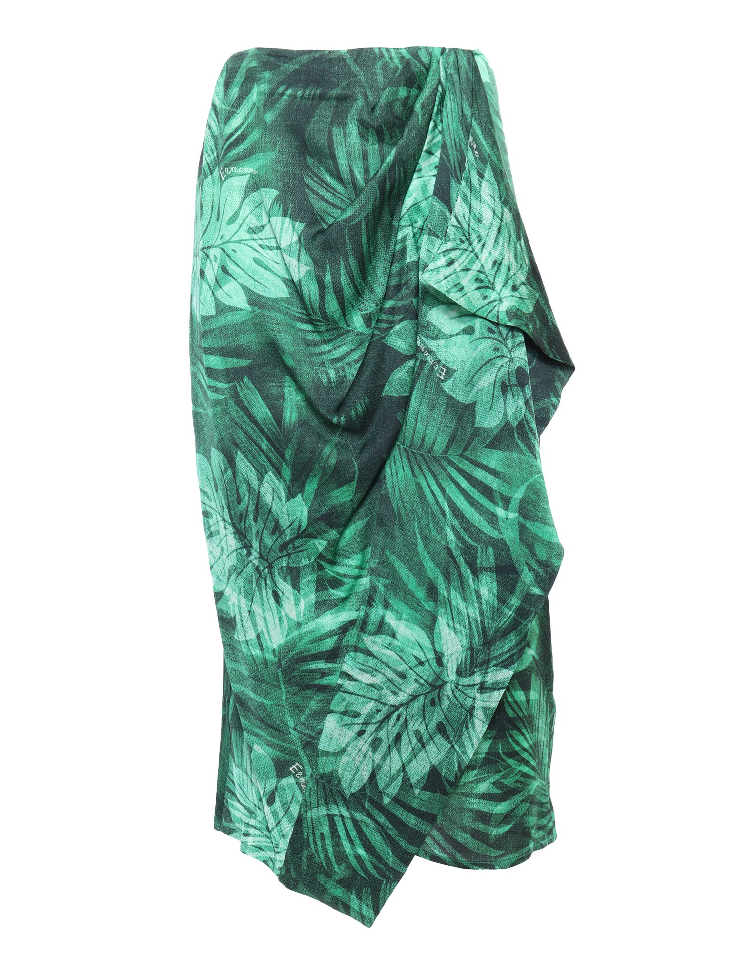 Ermanno Firenze Foresta Green Sarong Skirt