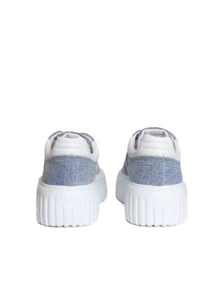 HOGAN Ligth blue H-stripe sneakers