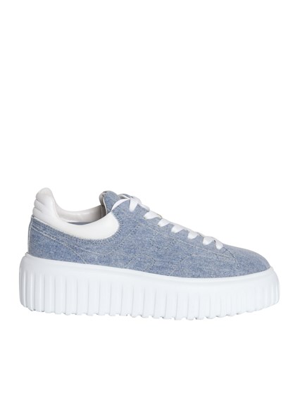 HOGAN Ligth blue H-stripe sneakers