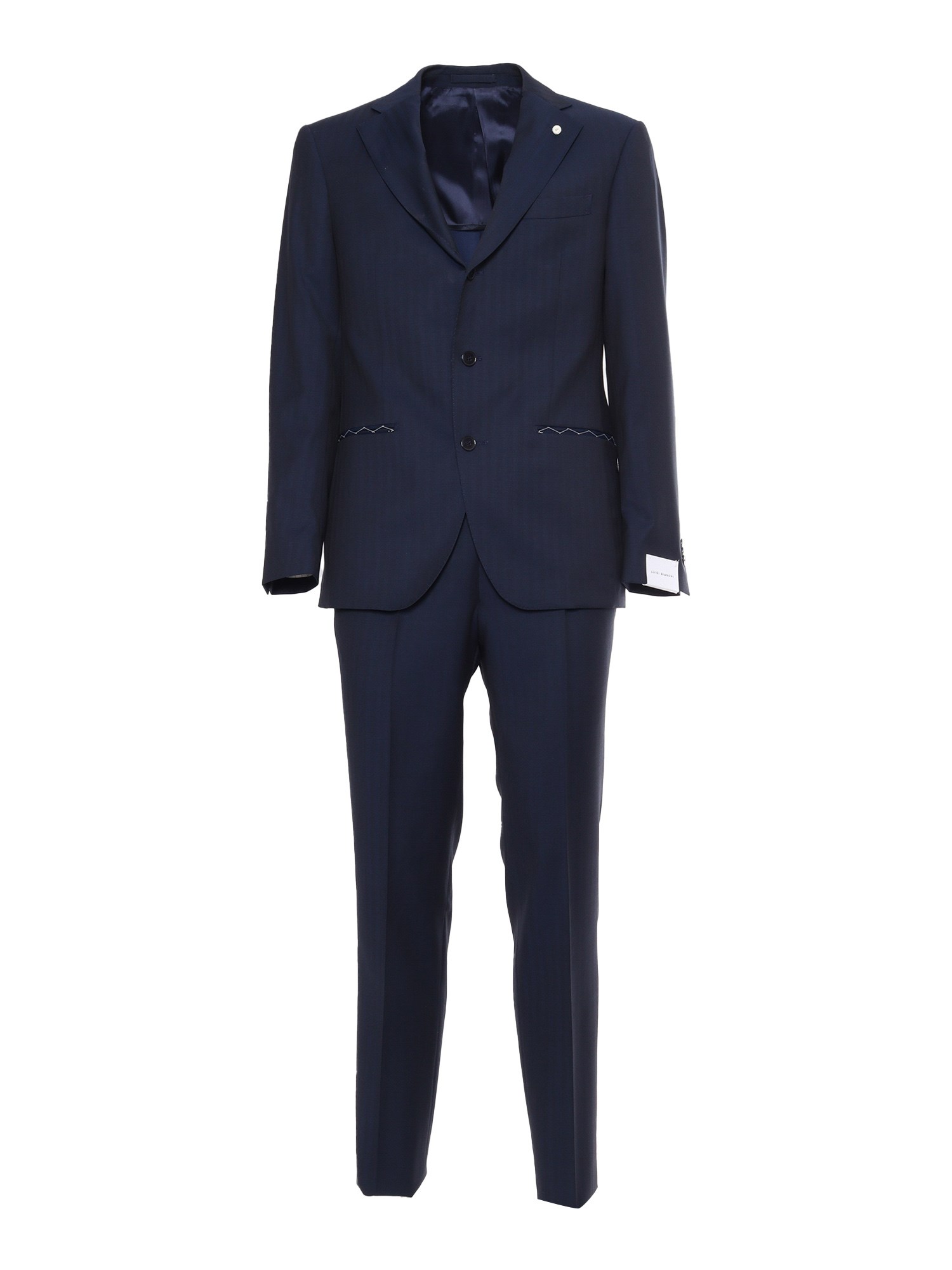 Shop Luigi Bianchi Blue Men's Suit