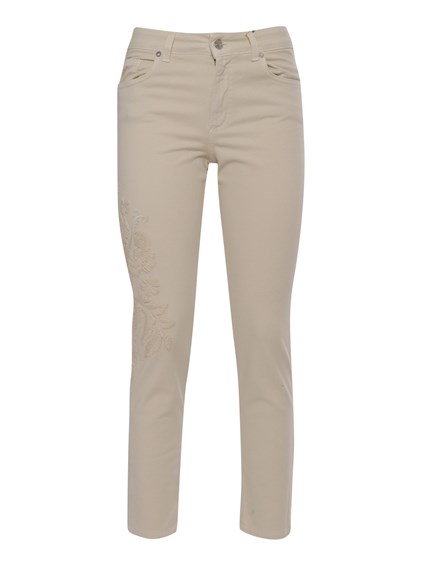 Ermanno Firenze Skinny beige jeans