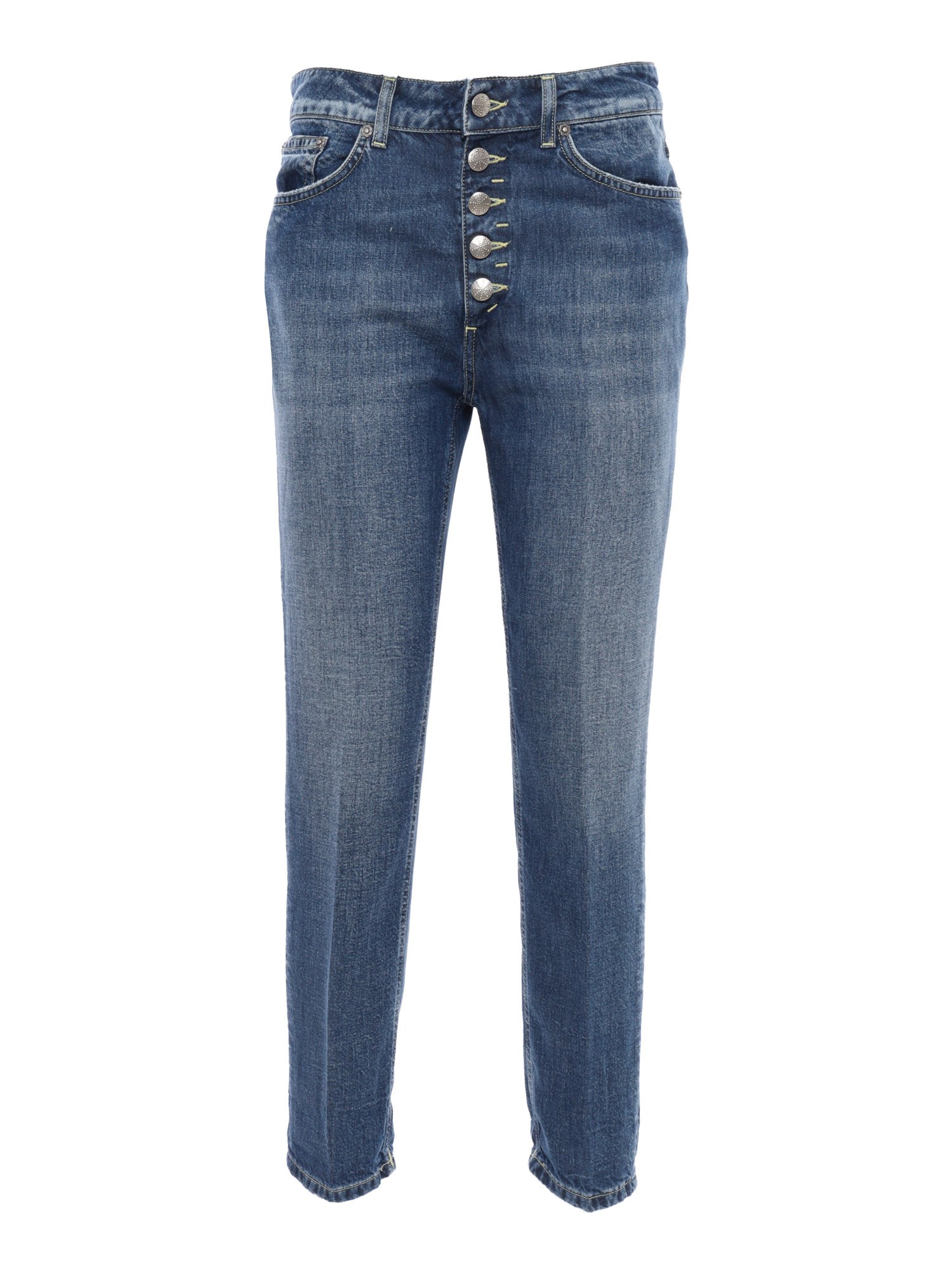 Shop Dondup Blue Hogh-waisted Jeans