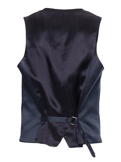 LUIGI BIANCHI Blue double-breasted vest