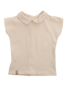 One More In The Family Beige sleevless blouse