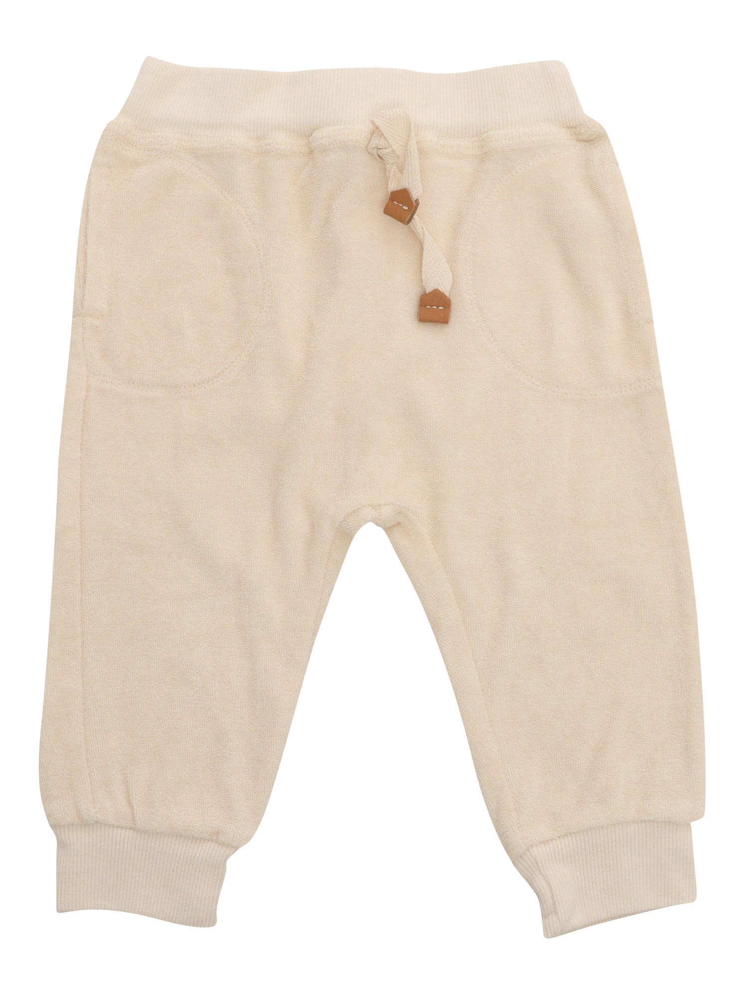 One More In The Family Cream Joggers In White
