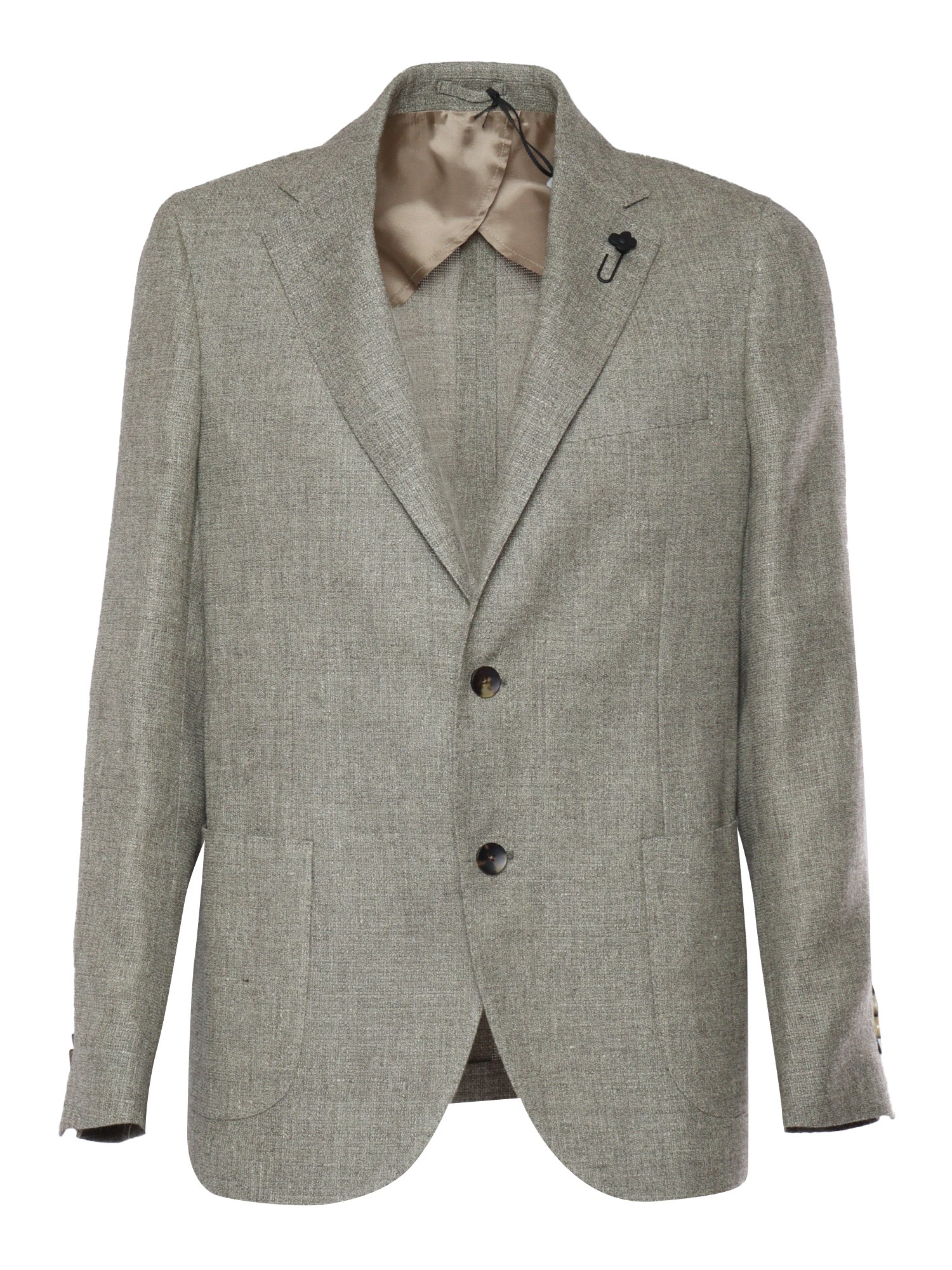 Lardini Gray Single-breasted Blazer In Gray