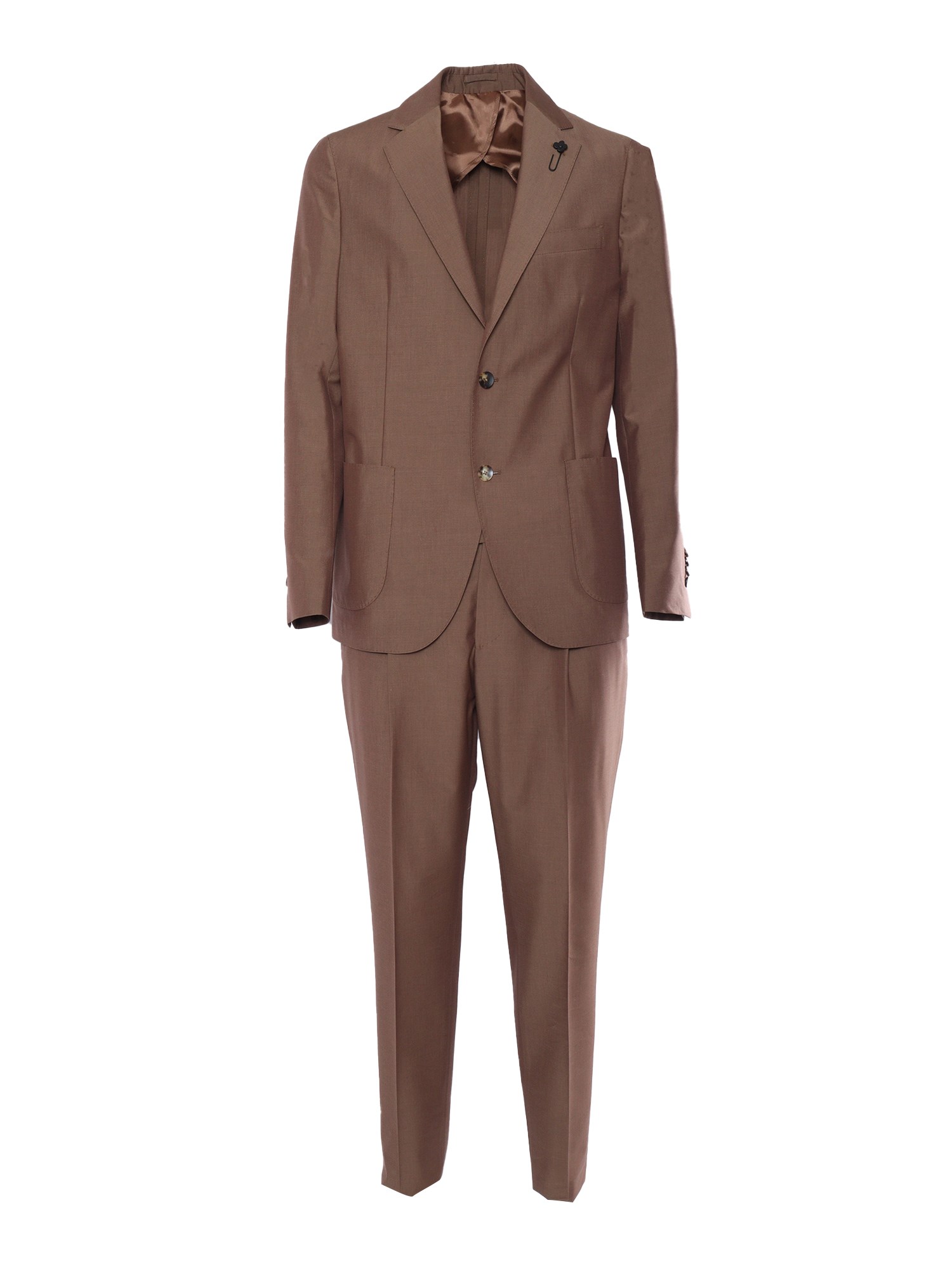 Shop Lardini Elegant Brown Suit