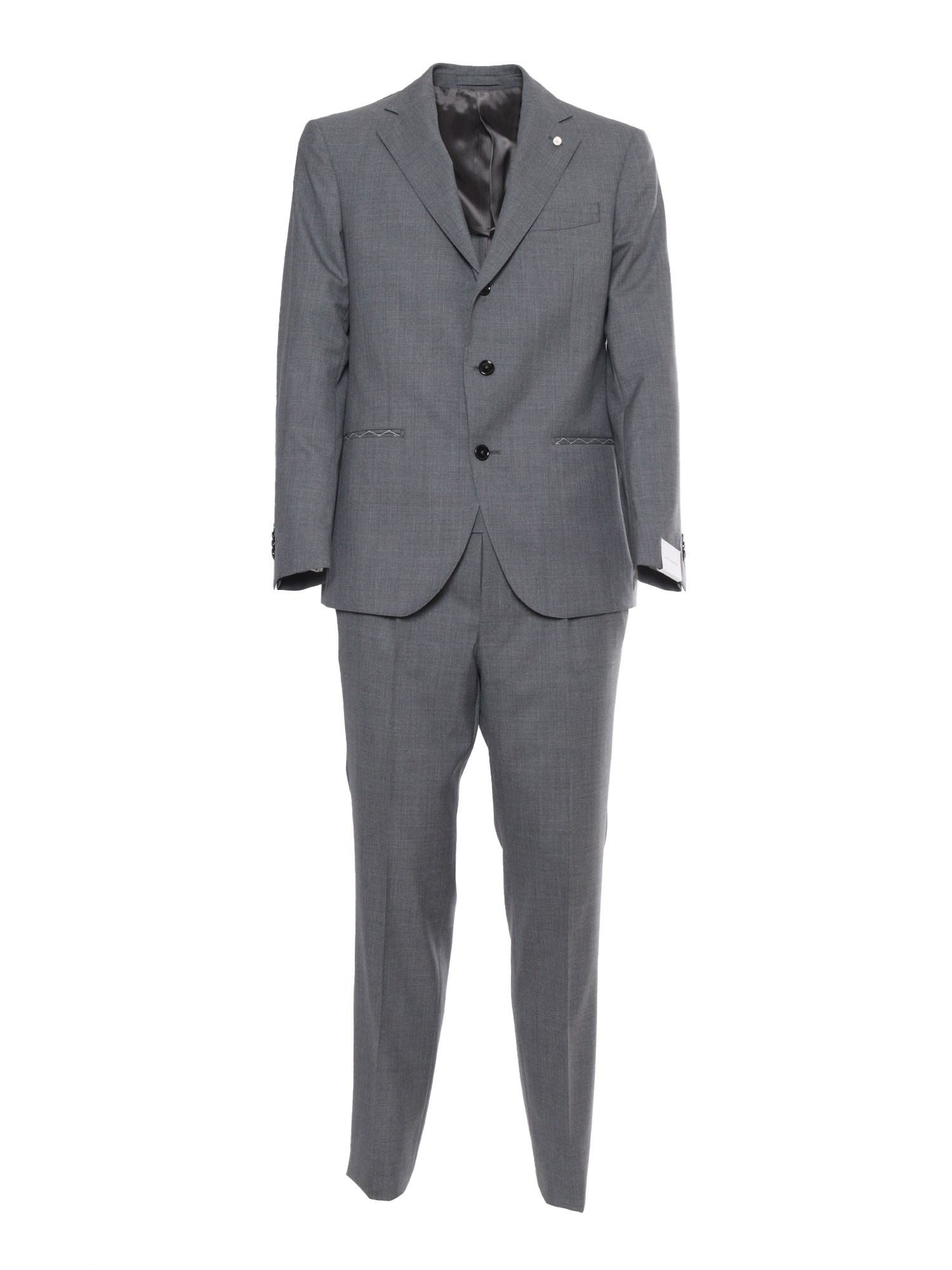 Shop Luigi Bianchi Gray Men's Suit