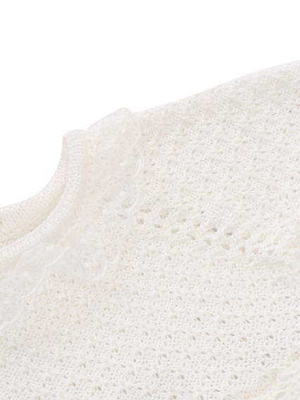 Paz Rodriguez White cotton blend dress