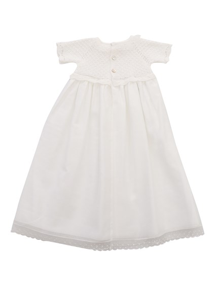 Paz Rodriguez White cotton blend dress