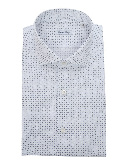 Sartoria Del Campo-Sonrisa Camicia con fantasia geometrica