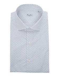 Sartoria Del Campo-Sonrisa Camicia con fantasia geometrica