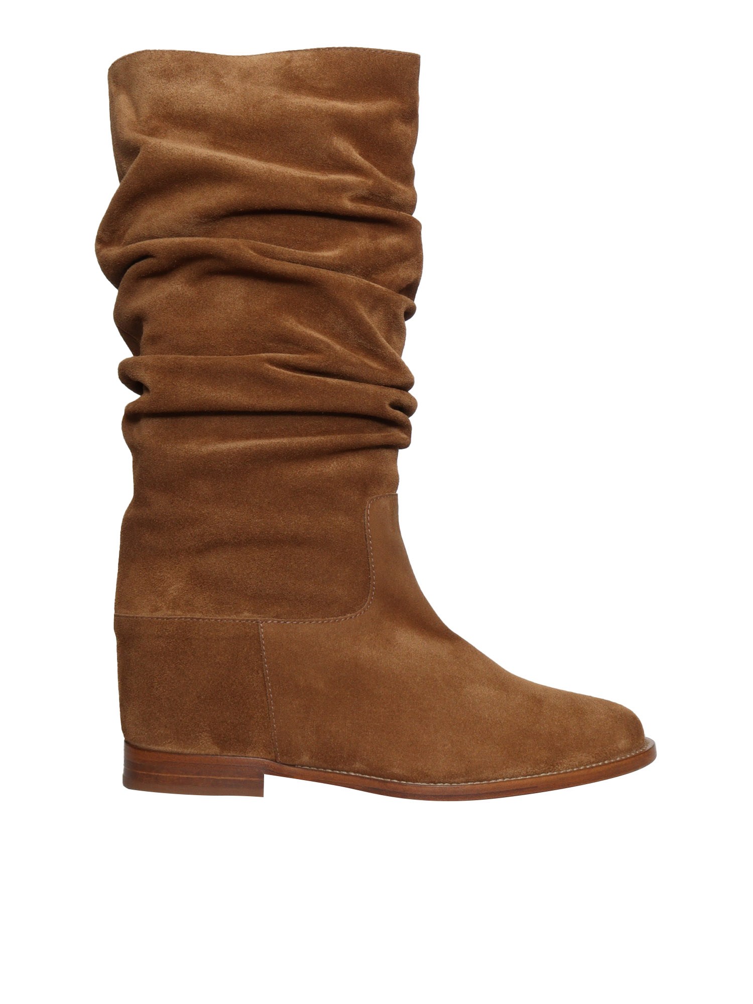 Via Roma 15 Brown Curled Boot