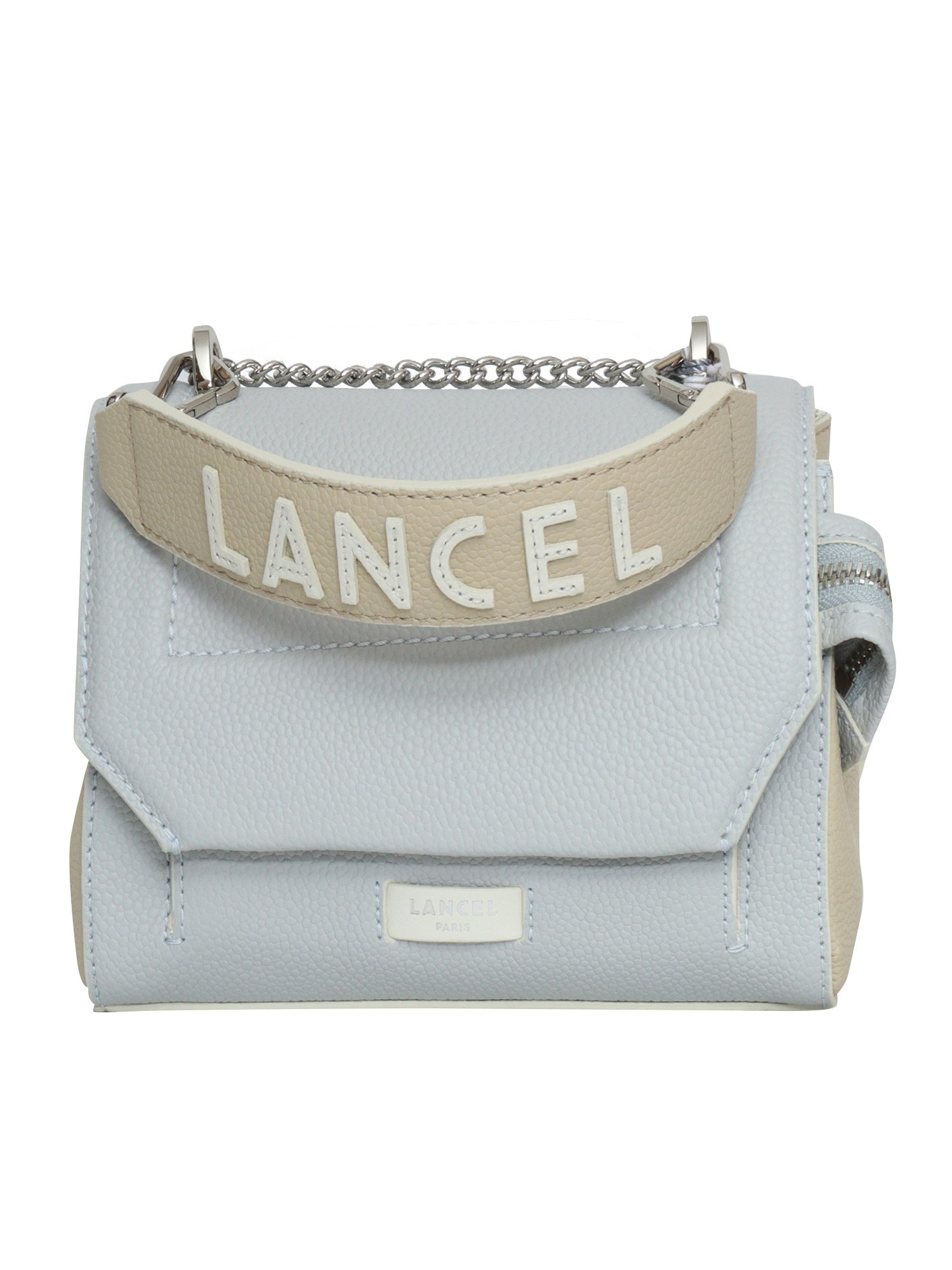 Lancel Two-tone Rabat Bag In White