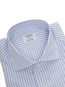 Mazzarelli Light blue striped shirt