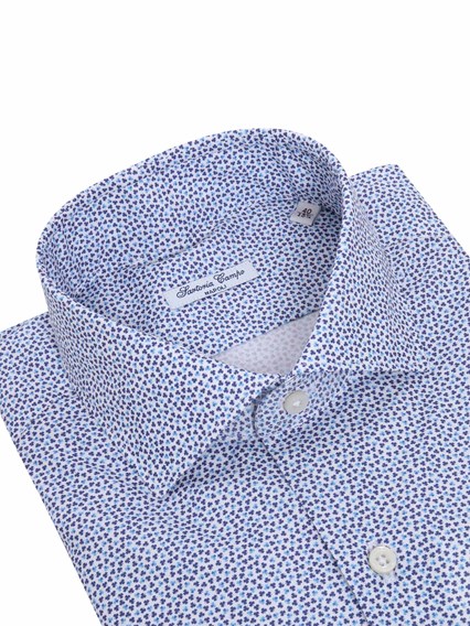 Sartoria Del Campo-Sonrisa Floral cotton shirt