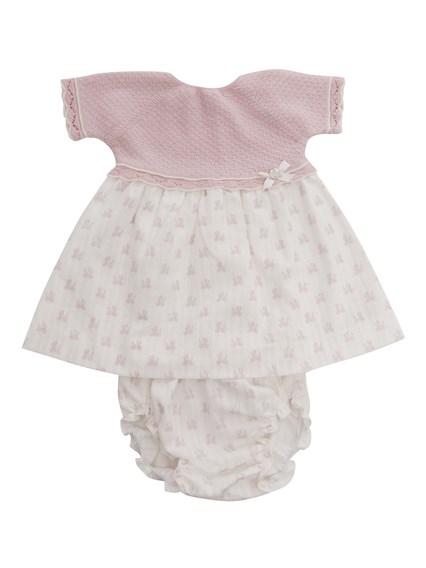 Paz Rodriguez Mecer pink and white dress