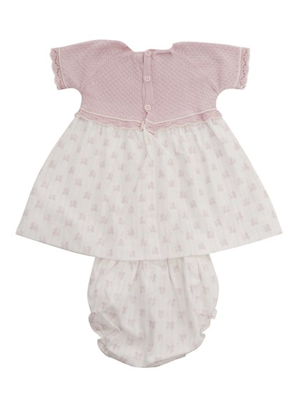 Paz Rodriguez Mecer pink and white dress