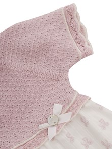 Paz Rodriguez Mecer pink and white dress