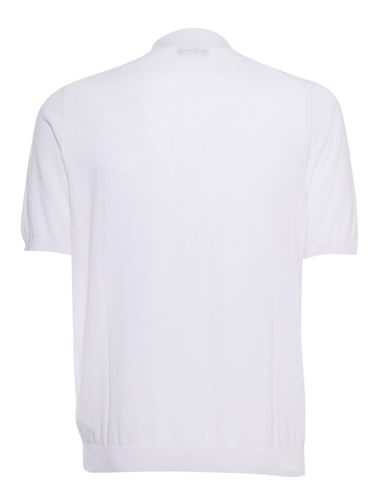 Ballantyne White cotton polo