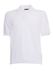 Ballantyne White cotton polo