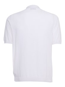 Ballantyne White cotton polo