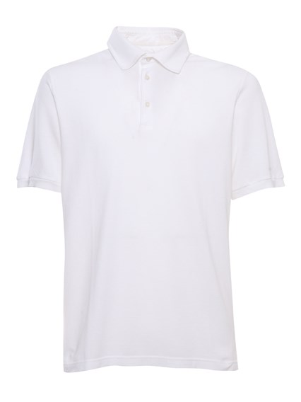 Fedeli White piquet polo