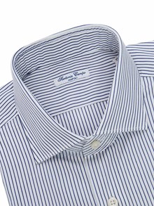 Sartoria Del Campo-Sonrisa Camicia a righe bianche e blu