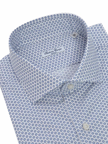 Sartoria Del Campo-Sonrisa Shirt with geometric pattern