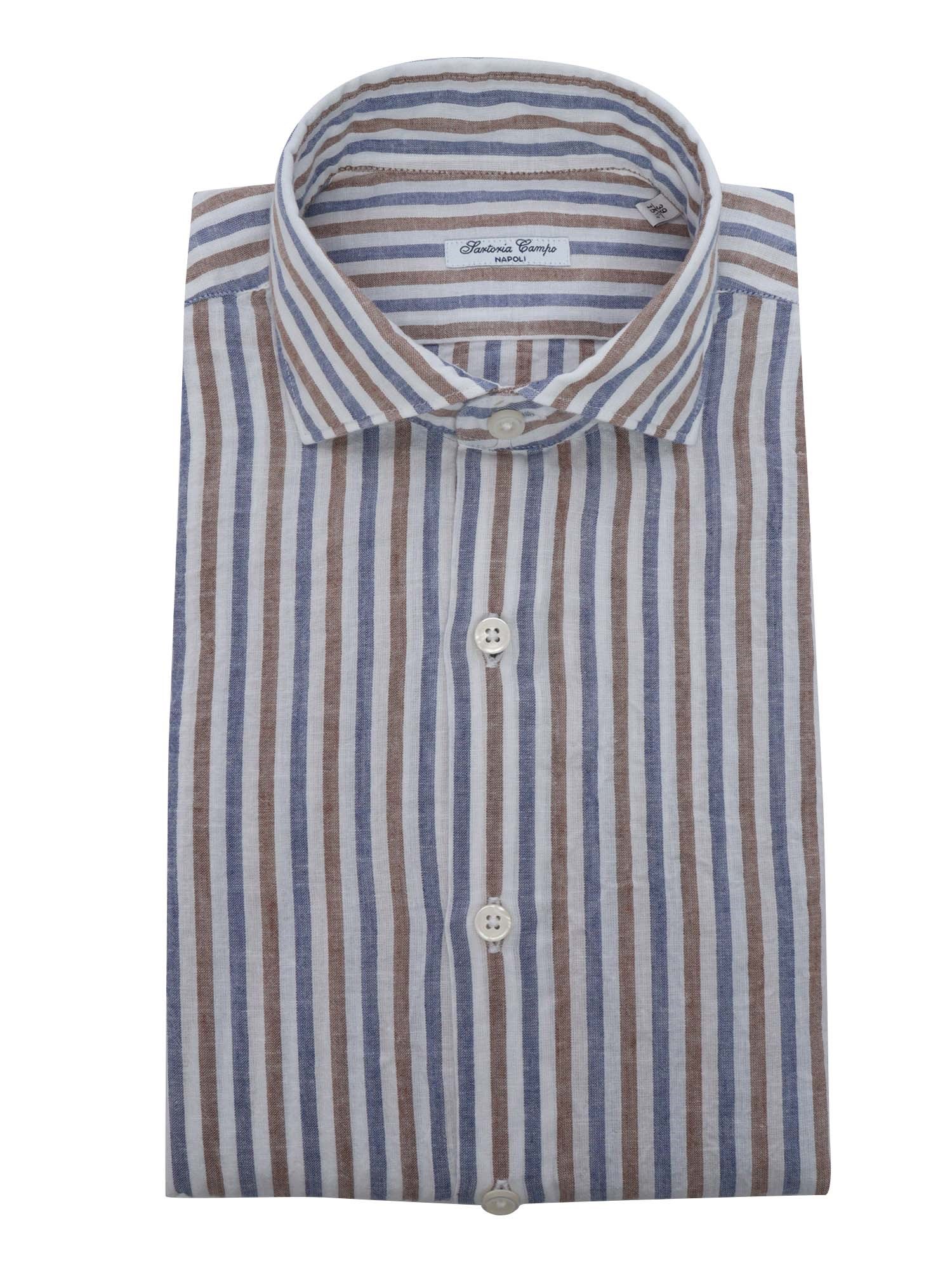 Sartoria Del Campo-sonrisa Striped Shirt In Multi
