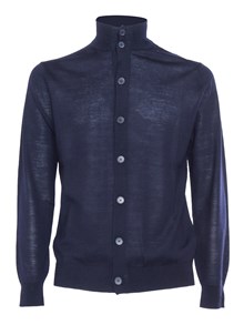 Ballantyne Blue high neck cardigan
