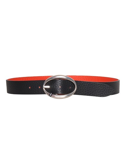 Orciani Red smooth leather belt