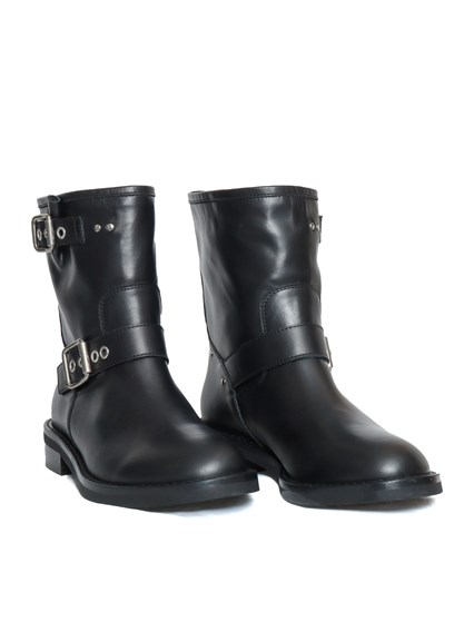 VIA ROMA 15 Black biker boots