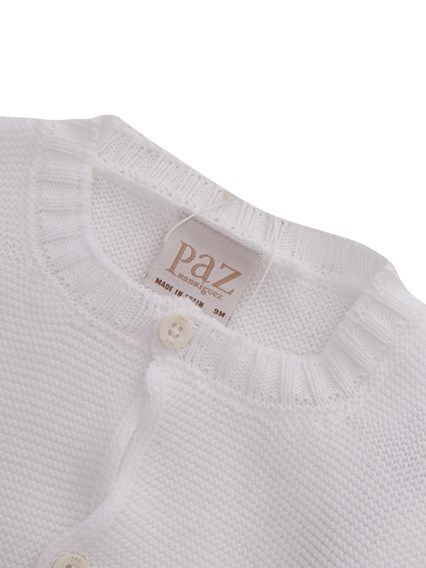 Paz Rodriguez White knitted cardigan
